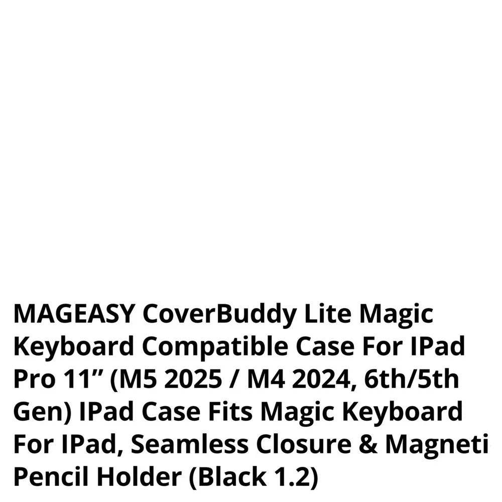 Mageasy CoverBuddy Lite iPad Pro 11 M4 2024 Magnetic Case Magic Keyboard Black